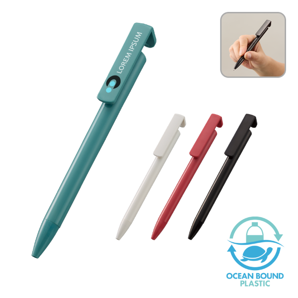 タオル名入れ工房 スマホスタンド付OBPボールペン(再生PET)