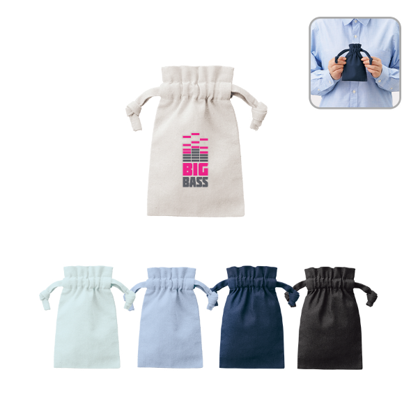 オリジナル　厚手コットンフリル巾着(SS)