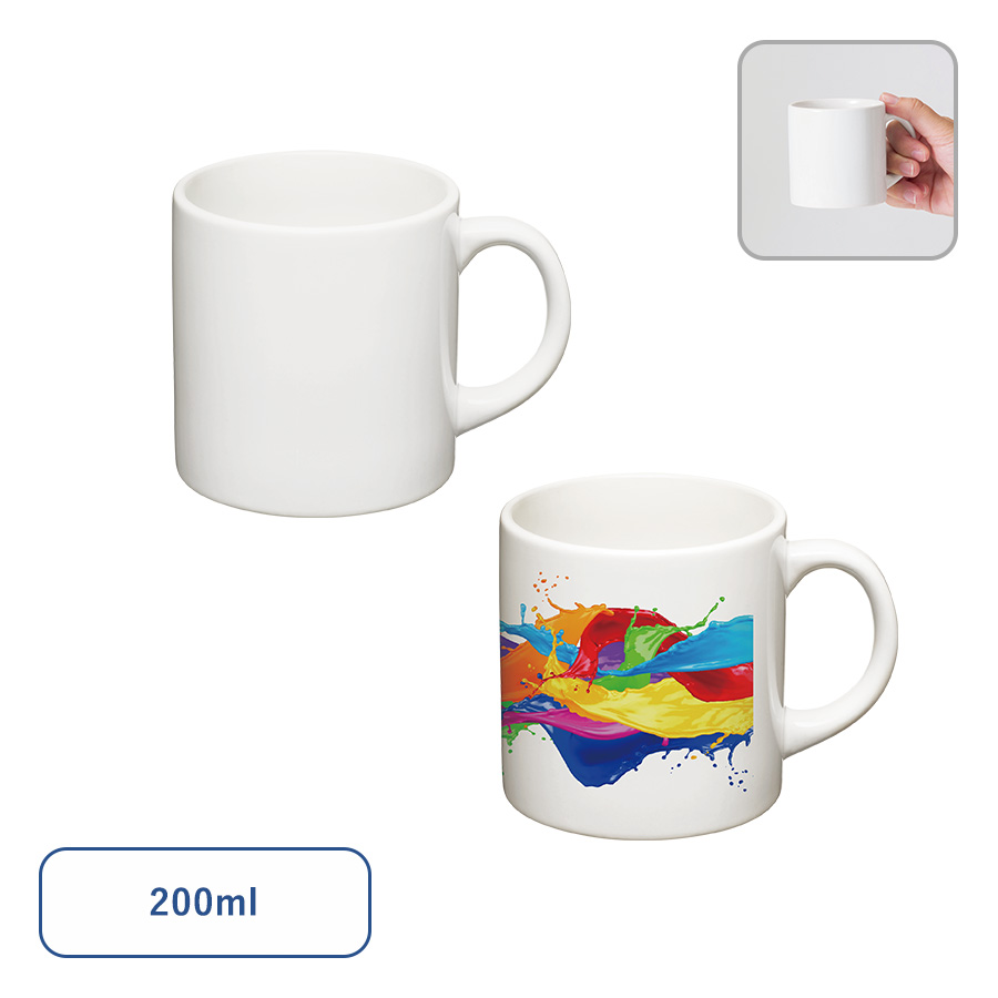 タオル名入れ工房　陶器マグカップ　ストレート(S)　ホワイト